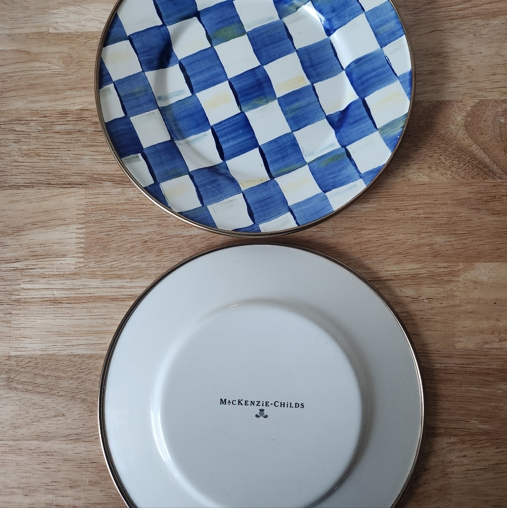 Set of 2 - Royal Check Salad/Dessert Plate - Picture 4 of 9